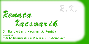 renata kacsmarik business card